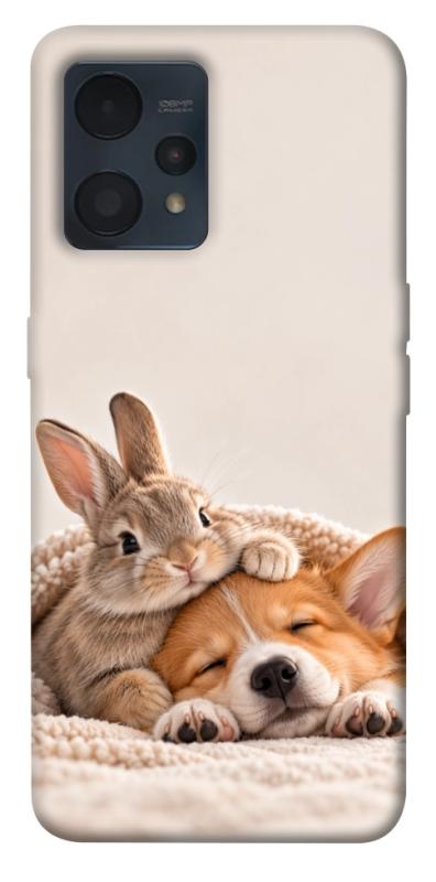 Чохол itsPrint Rabbit and corgi для Realme 9 4G / 9 Pro+, armored, купити оптом з доставкою