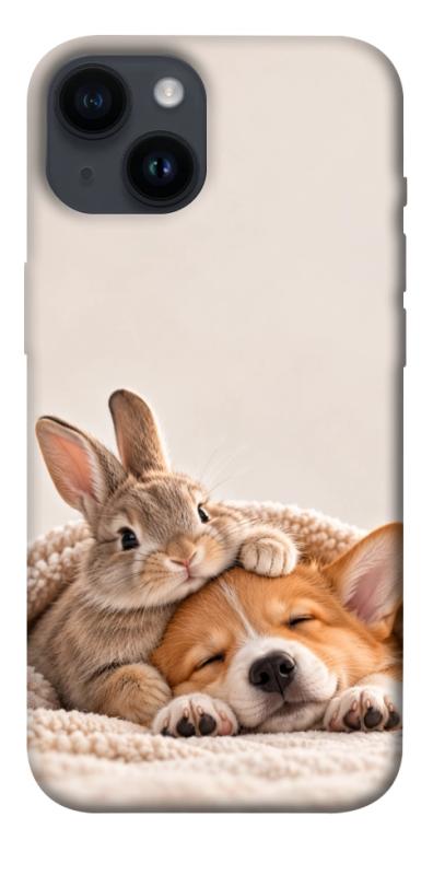 Чехол itsPrint Rabbit and corgi для Apple iPhone 14 (6.1"), armored, купить оптом с доставкой