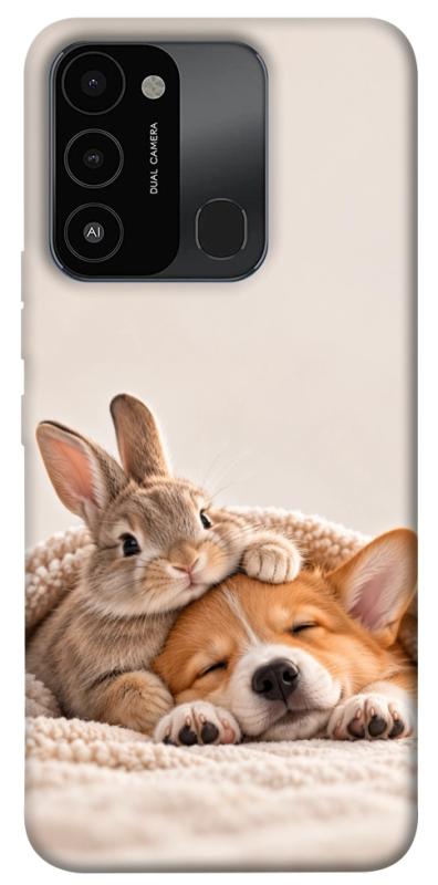 Чехол itsPrint Rabbit and corgi для TECNO Spark 8C, armored, купить оптом с доставкой