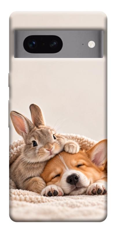 Чохол itsPrint Rabbit and corgi для Google Pixel 7, armored, купити оптом з доставкою