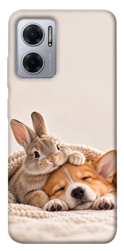 Чехол itsPrint Rabbit and corgi для Xiaomi Redmi Note 11E, armored, купить оптом с доставкой
