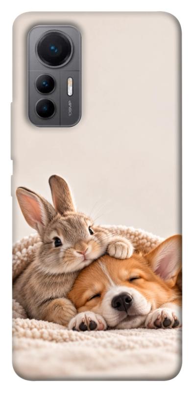 Чехол itsPrint Rabbit and corgi для Xiaomi 12 Lite, armored, купить оптом с доставкой