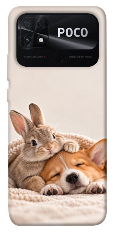 Чохол itsPrint Rabbit and corgi для Xiaomi Poco C40, armored, купити оптом з доставкою