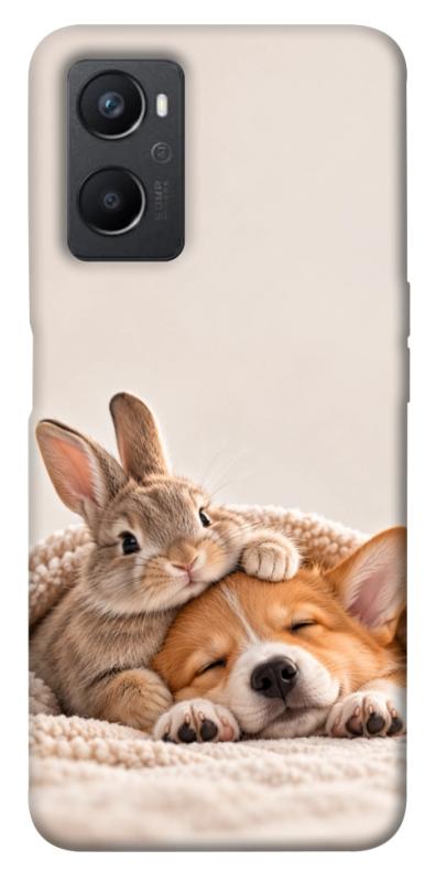 Чехол itsPrint Rabbit and corgi для Oppo A96, armored, купить оптом с доставкой