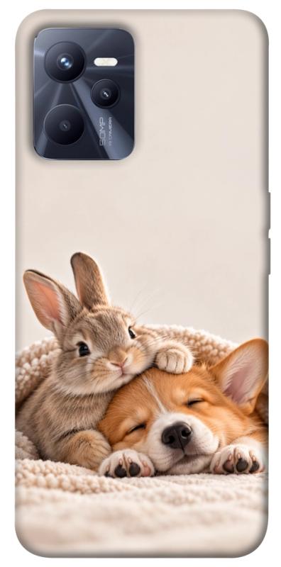 Чехол itsPrint Rabbit and corgi для Realme C35, armored, купить оптом с доставкой
