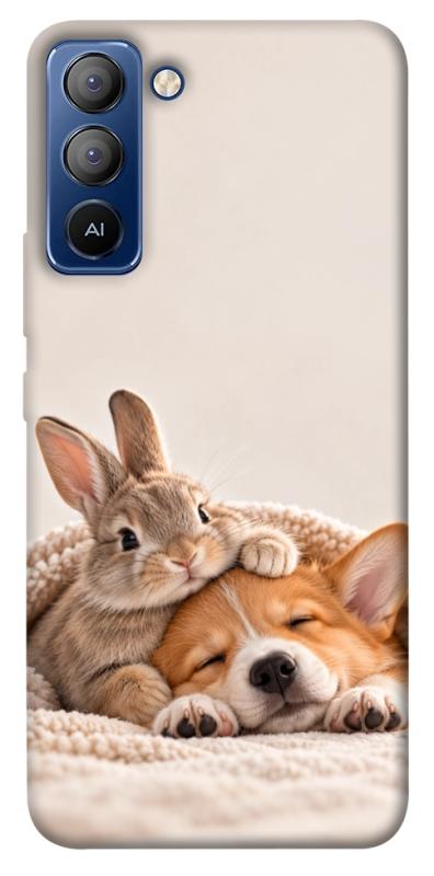 Чохол itsPrint Rabbit and corgi для TECNO Pop 5 LTE, armored, купити оптом з доставкою