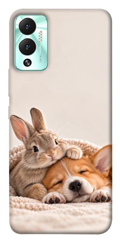 Чохол itsPrint Rabbit and corgi для Infinix Hot 12 Play, armored, купити оптом з доставкою