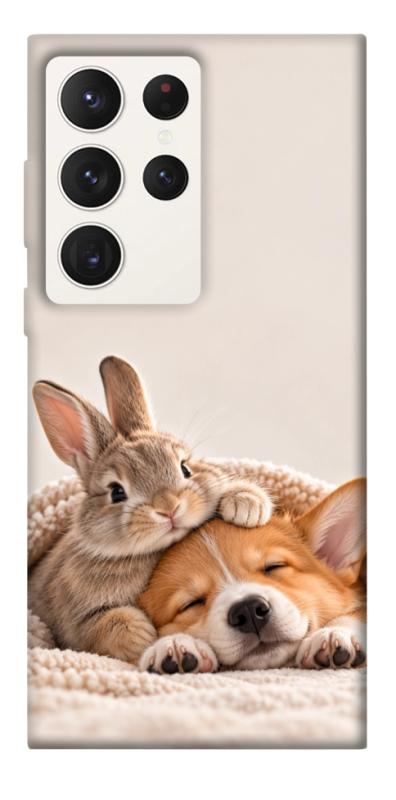 Чохол itsPrint Rabbit and corgi для Samsung Galaxy S23 Ultra, armored, купити оптом з доставкою