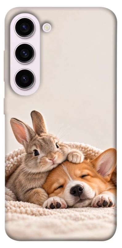 Чохол itsPrint Rabbit and corgi для Samsung Galaxy S23+, armored, купити оптом з доставкою