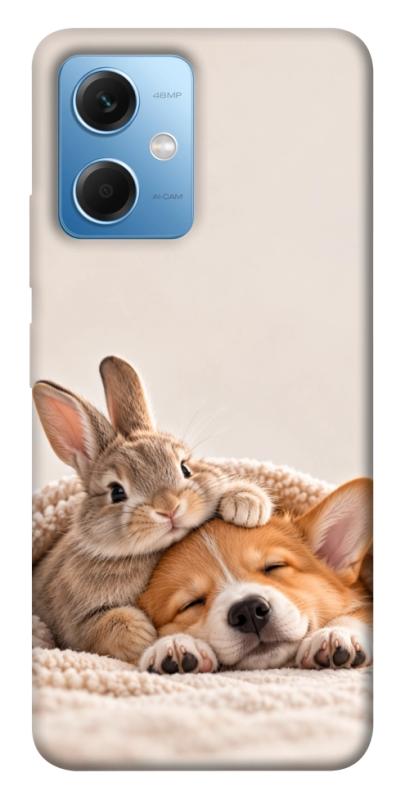 Чехол itsPrint Rabbit and corgi для Xiaomi Redmi Note 12 5G, armored, купить оптом с доставкой