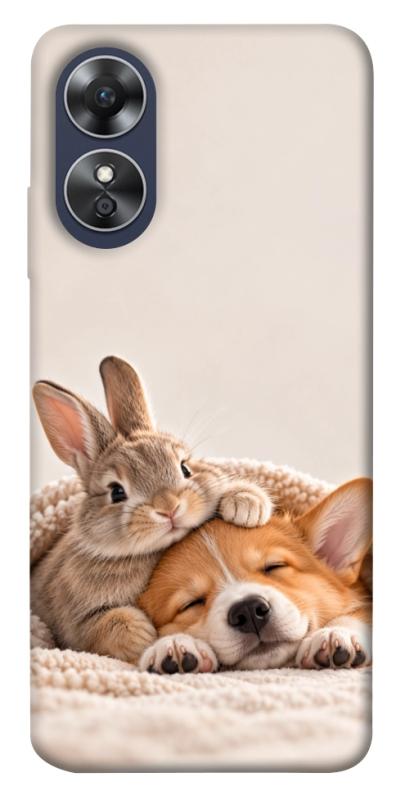 Чохол itsPrint Rabbit and corgi для Oppo A17, armored, купити оптом з доставкою