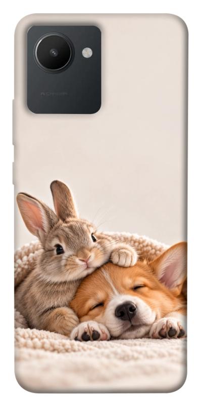Чехол itsPrint Rabbit and corgi для Realme C30s, armored, купить оптом с доставкой