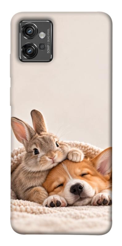 Чохол itsPrint Rabbit and corgi для Motorola Moto G32, armored, купити оптом з доставкою