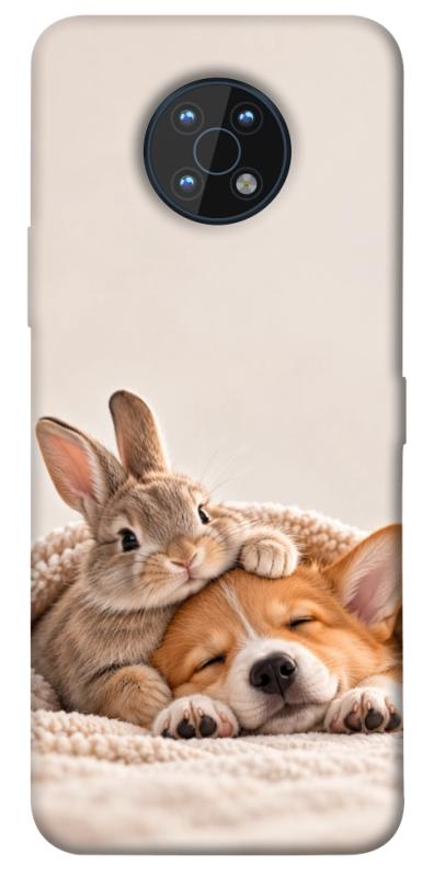 Чохол itsPrint Rabbit and corgi для Nokia G50, armored, купити оптом з доставкою