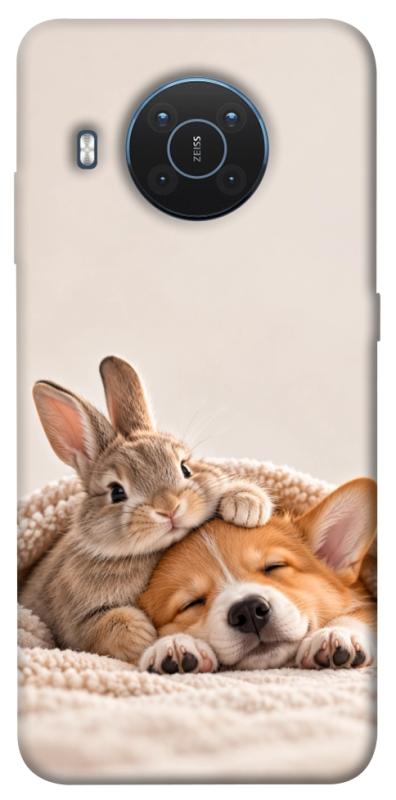 Чохол itsPrint Rabbit and corgi для Nokia X10 / X20, armored, купити оптом з доставкою