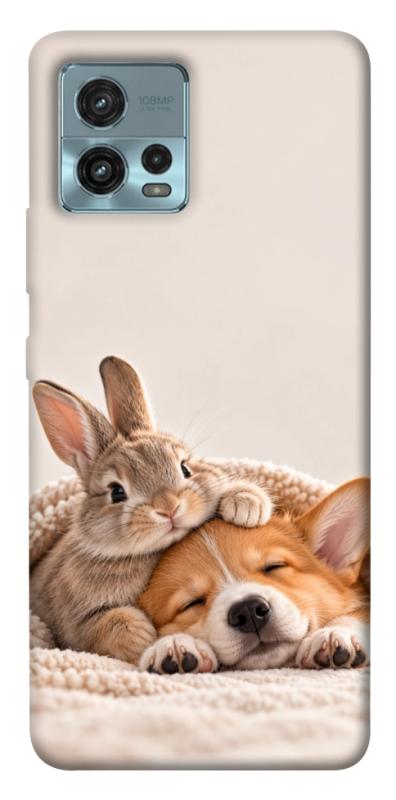 Чехол itsPrint Rabbit and corgi для Motorola Moto G72, armored, купить оптом с доставкой