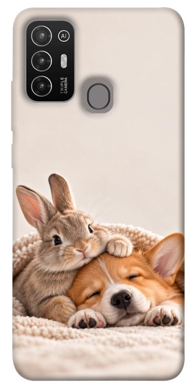 Чехол itsPrint Rabbit and corgi для ZTE Blade A52, armored, купить оптом с доставкой