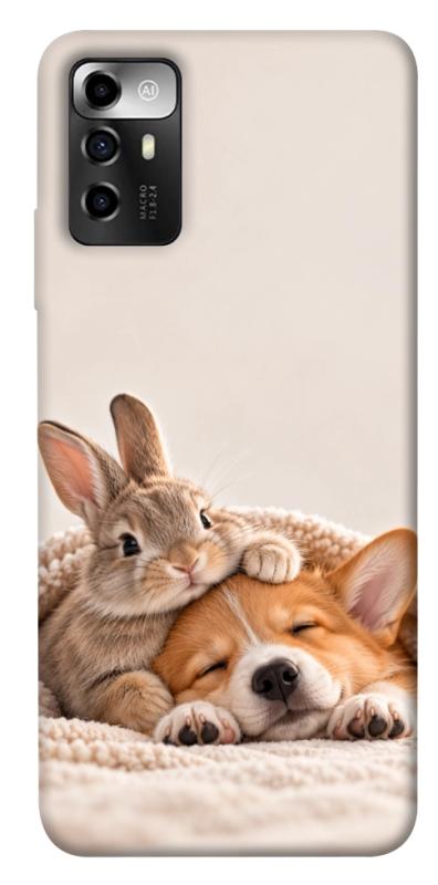 Чохол itsPrint Rabbit and corgi для ZTE Blade A72, armored, купити оптом з доставкою