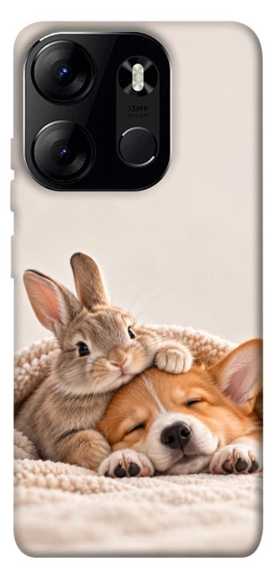 Чохол itsPrint Rabbit and corgi для Tecno Spark Go 2023, armored, купити оптом з доставкою
