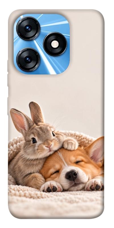 Чехол itsPrint Rabbit and corgi для TECNO Spark 10 Pro, armored, купить оптом с доставкой