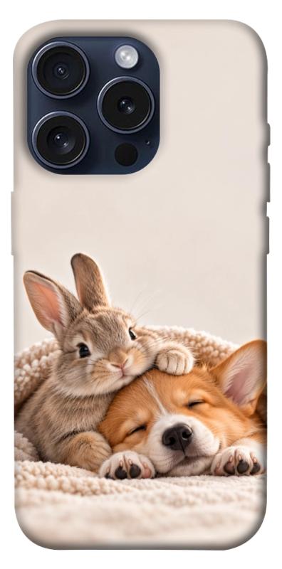 Чехол itsPrint Rabbit and corgi для Apple iPhone 15 Pro (6.1"), armored, купить оптом с доставкой