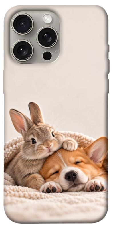 Чехол itsPrint Rabbit and corgi для Apple iPhone 15 Pro Max (6.7"), armored, купить оптом с доставкой