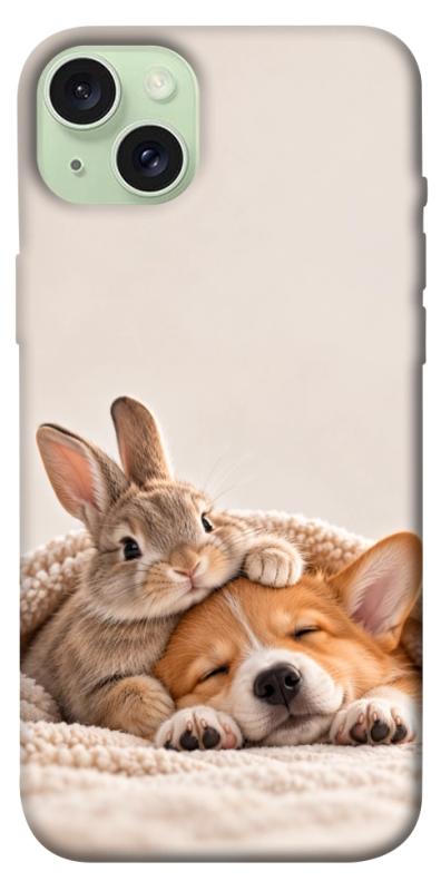 Чехол itsPrint Rabbit and corgi для Apple iPhone 15 Plus (6.7"), armored, купить оптом с доставкой
