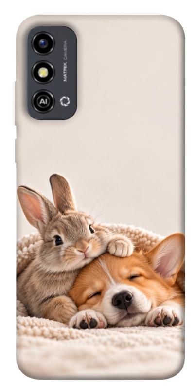 Чохол itsPrint Rabbit and corgi для ZTE Blade A53, armored, купити оптом з доставкою