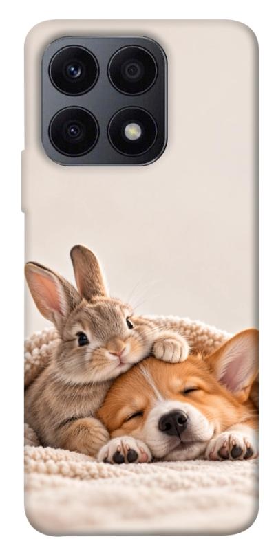 Чехол itsPrint Rabbit and corgi для Huawei Honor X8a, armored, купить оптом с доставкой
