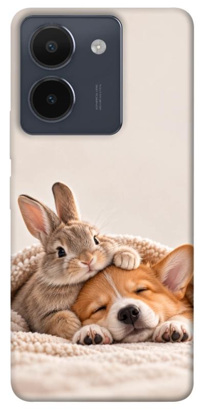 Чехол itsPrint Rabbit and corgi для Vivo Y36, armored, купить оптом с доставкой