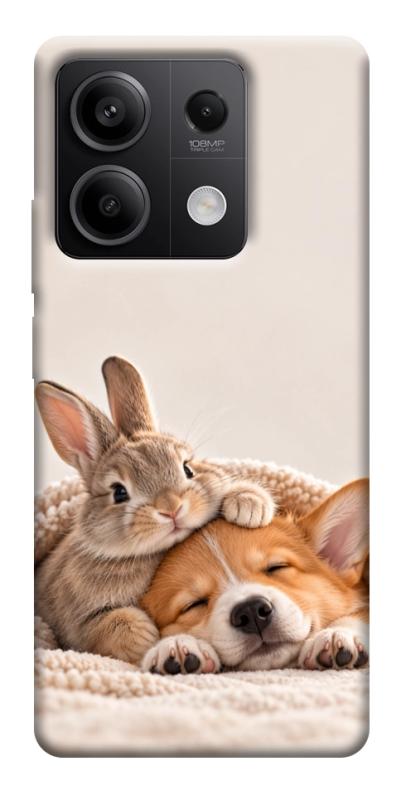 Чохол itsPrint Rabbit and corgi для Xiaomi Redmi Note 13 5G, armored, купити оптом з доставкою
