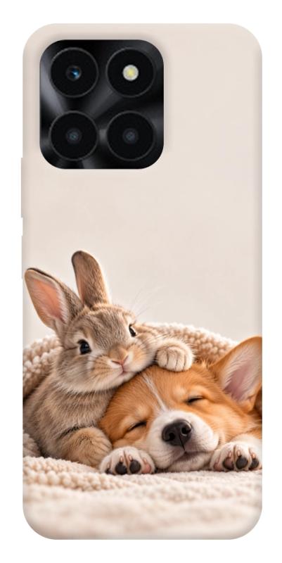 Чехол itsPrint Rabbit and corgi для Huawei Honor X6a, armored, купить оптом с доставкой