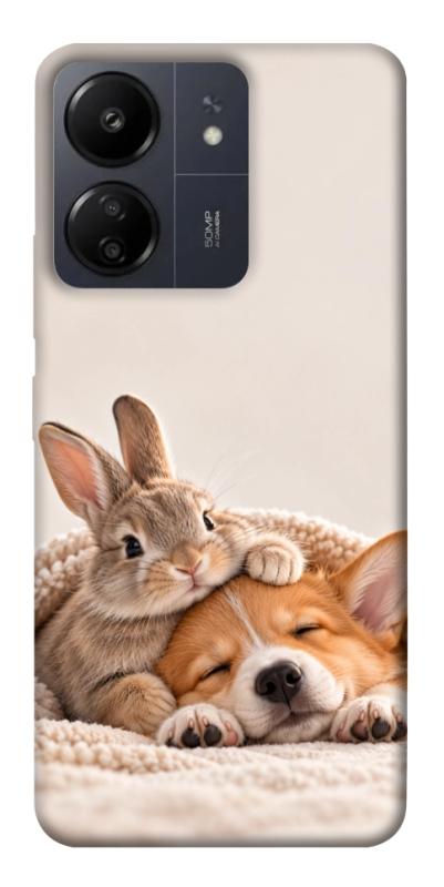 Чехол itsPrint Rabbit and corgi для Xiaomi Redmi 13C, armored, купить оптом с доставкой