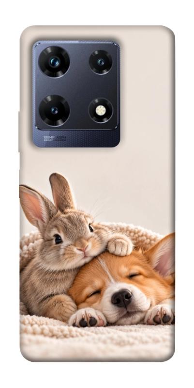Чехол itsPrint Rabbit and corgi для Infinix Note 30 Pro, armored, купить оптом с доставкой