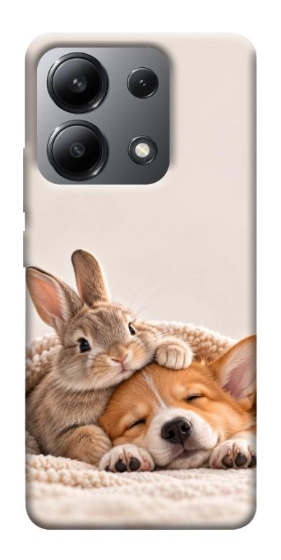 Чохол itsPrint Rabbit and corgi для Xiaomi Redmi Note 13 4G, armored, купити оптом з доставкою