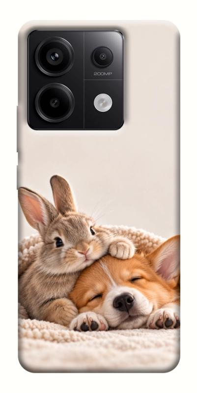 Чохол itsPrint Rabbit and corgi для Xiaomi Redmi Note 13 Pro 4G, armored, купити оптом з доставкою