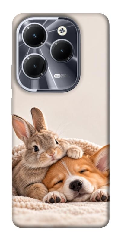 Чехол itsPrint Rabbit and corgi для Infinix Hot 40, armored, купить оптом с доставкой