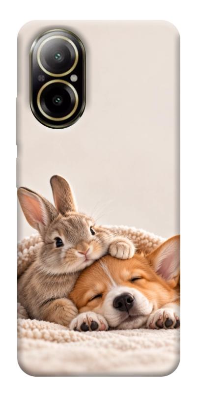 Чохол itsPrint Rabbit and corgi для Realme C67 4G, armored, купити оптом з доставкою