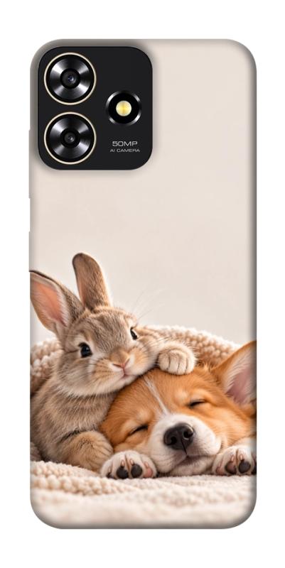 Чохол itsPrint Rabbit and corgi для ZTE Blade A73 4G, armored, купити оптом з доставкою