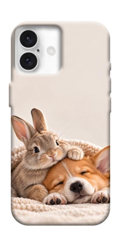 Чехол itsPrint Rabbit and corgi для Apple iPhone 16 Plus (6.7"), armored, купить оптом с доставкой