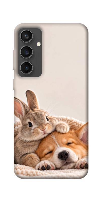 Чехол itsPrint Rabbit and corgi для Samsung Galaxy S24 FE, armored, купить оптом с доставкой