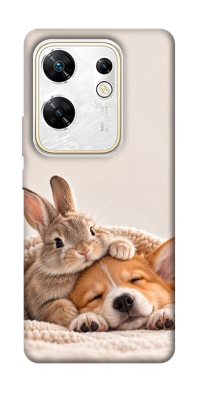 Чехол itsPrint Rabbit and corgi для Infinix Zero 30 4G, armored, купить оптом с доставкой
