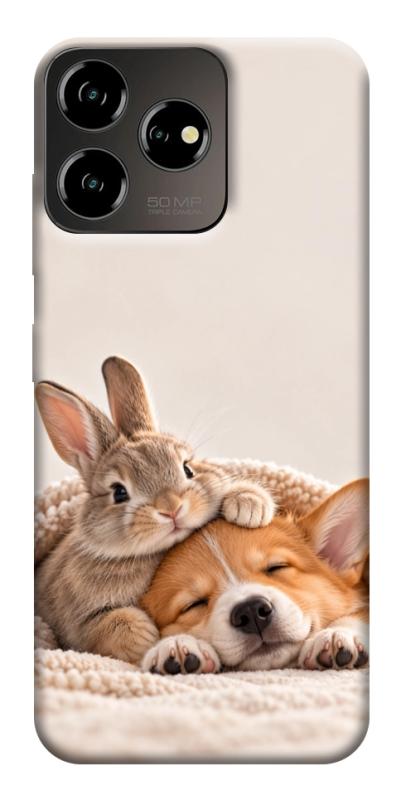 Чохол itsPrint Rabbit and corgi для ZTE Blade V50 Desing 4G, armored, купити оптом з доставкою