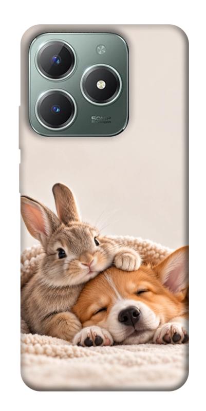 Чехол itsPrint Rabbit and corgi для Realme C61 4G, armored, купить оптом с доставкой