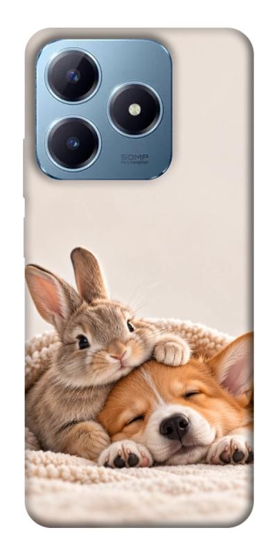 Чохол itsPrint Rabbit and corgi для Realme C63 4G, armored, купити оптом з доставкою