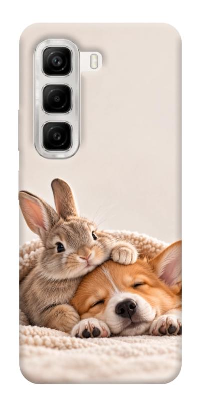 Чехол itsPrint Rabbit and corgi для Infinix Hot 50 4G, armored, купить оптом с доставкой
