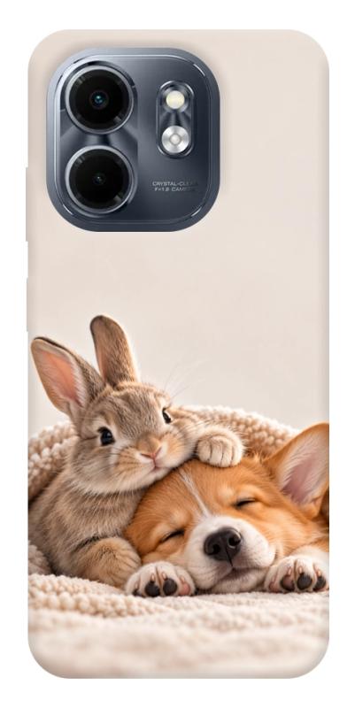 Чехол itsPrint Rabbit and corgi для Infinix Smart 9 4G / Hot 50i, armored, купить оптом с доставкой