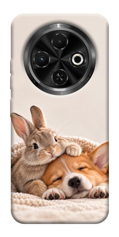 Чехол itsPrint Rabbit and corgi для TECNO Spark 30C, armored, купить оптом с доставкой