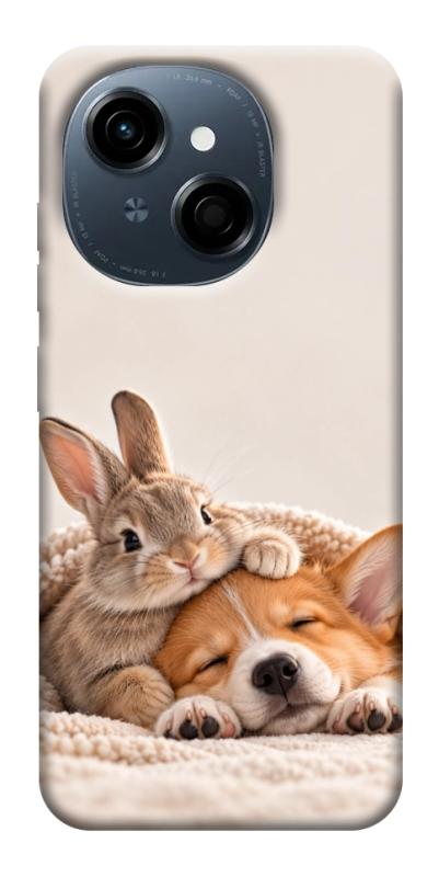 Чохол itsPrint Rabbit and corgi для TECNO Spark Go 1, armored, купити оптом з доставкою