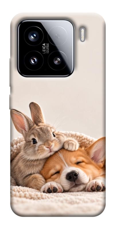 Чехол itsPrint Rabbit and corgi для Xiaomi 15, armored, купить оптом с доставкой